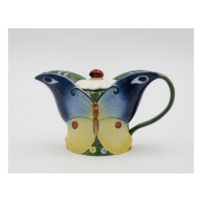 Kevins Gift Shoppe Ceramic Magic Butterfly Teapot