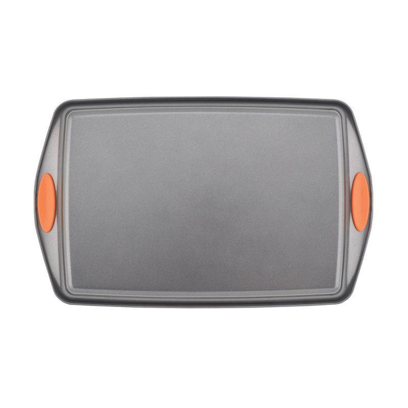 Silver and Orange Nonstick 5-Piece Baking Pan Set