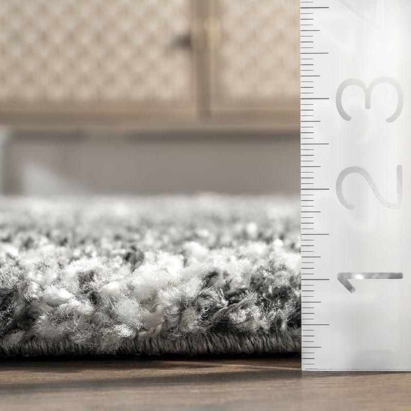 Nuloom Tess Trellis 5x8 Shag Indoor Area Rug for Living Room Bedroom Dining Room Nursery, Dark Grey/Ivory