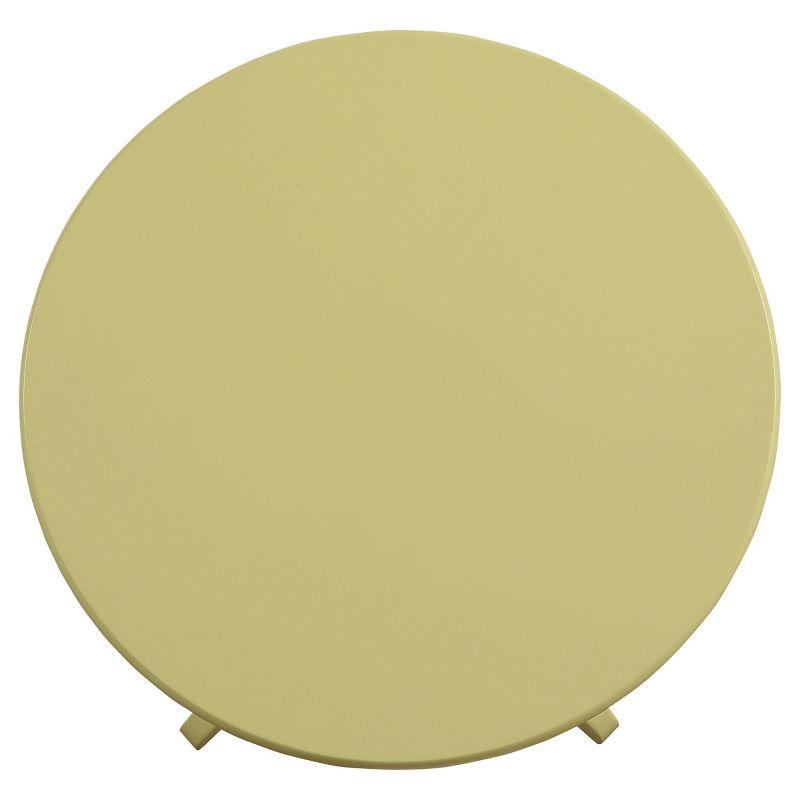 End Table Yellow - Acme Furniture: Traditional Alger Side, Wood Legs, MDF Top, 22" Height