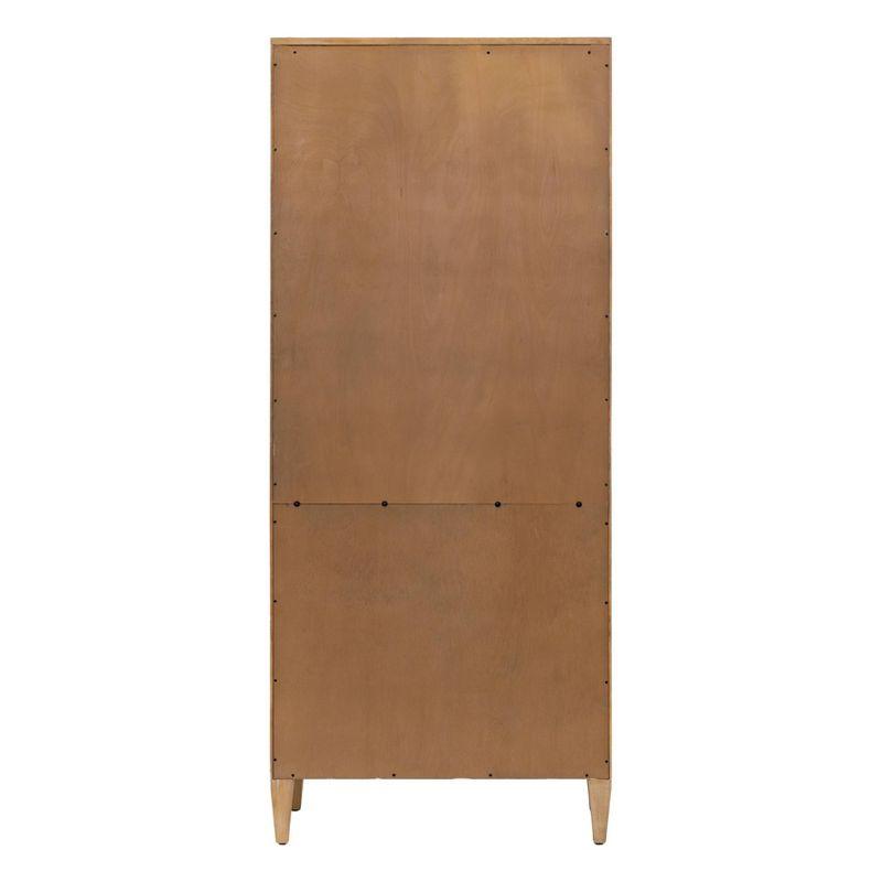 Martin Furniture 78" Modern Wood Open Bookcase Laurel Collection Light Brown: No Assembly, 3-Tier Storage