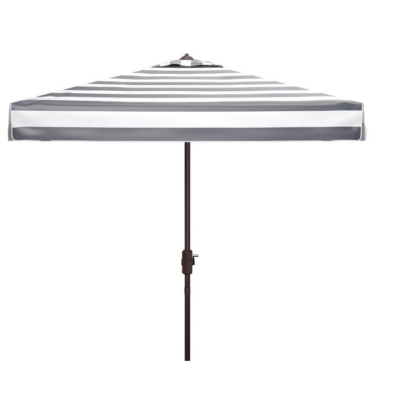 Elsa Fashion Line 7.5 Ft Square Umbrella - PAT8403 - Black/White - Safavieh