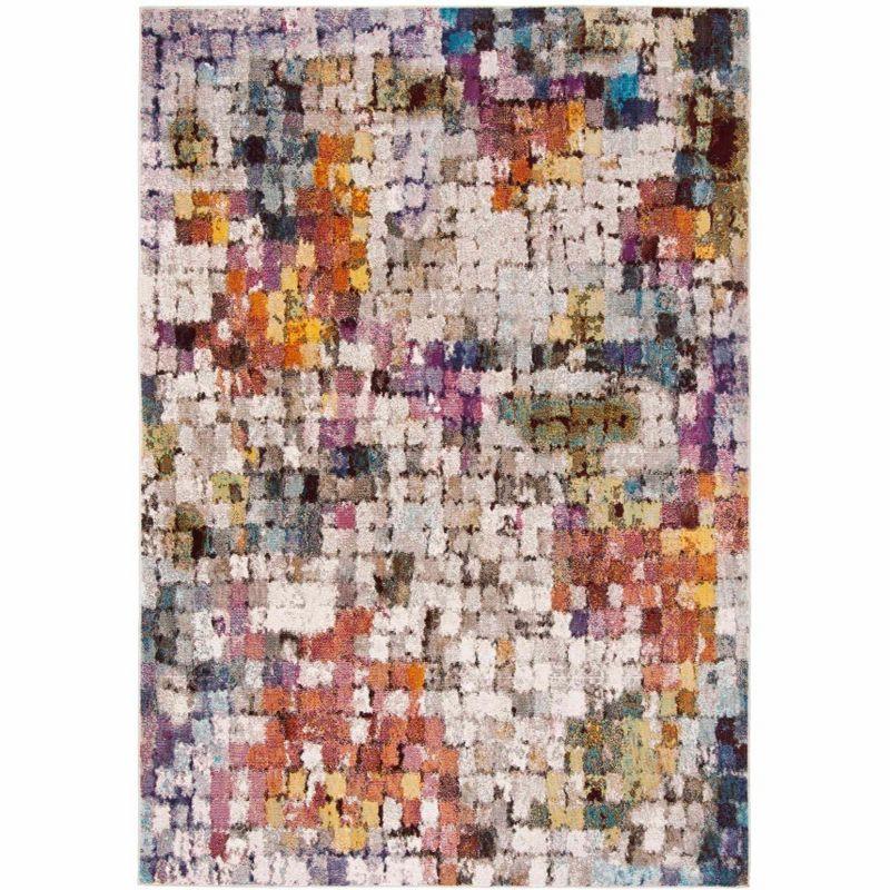 Reversible Multicolor Synthetic 4' x 6' Easy-Care Area Rug