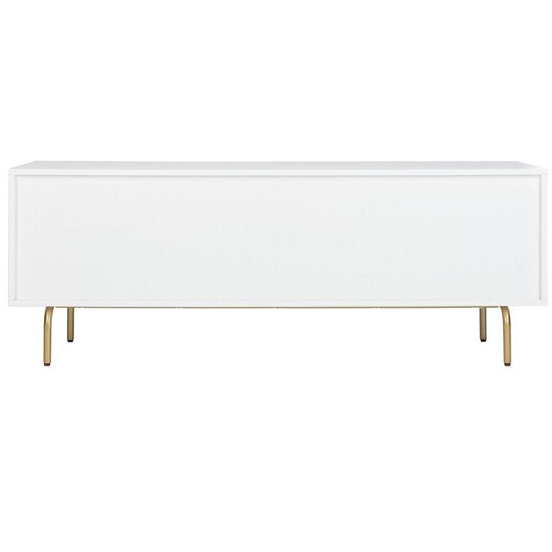 Genevieve Media Stand - Walnut/White - Safavieh.