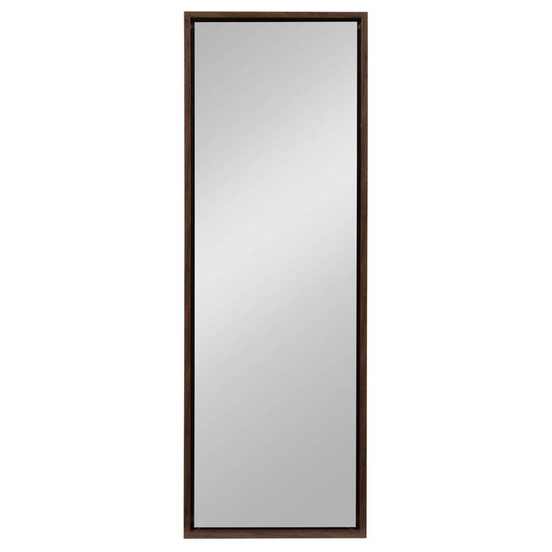 16&#34; x 48&#34; Evans Framed Wall Panel Mirror Walnut Brown - Kate and Laurel