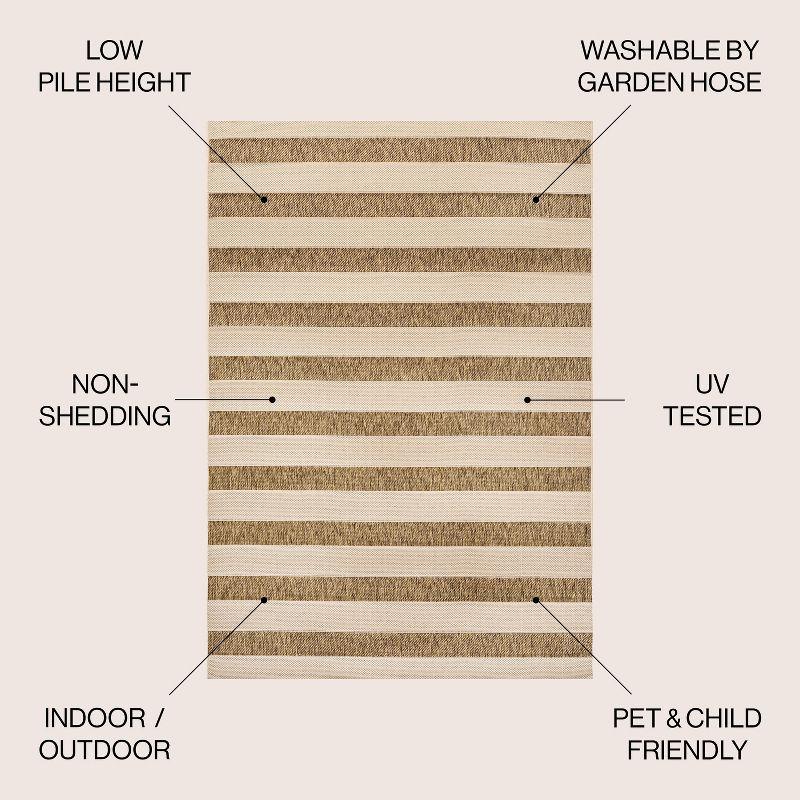 Aveiro Wide Stripe Indoor/Outdoor Area Rug - JONATHAN Y