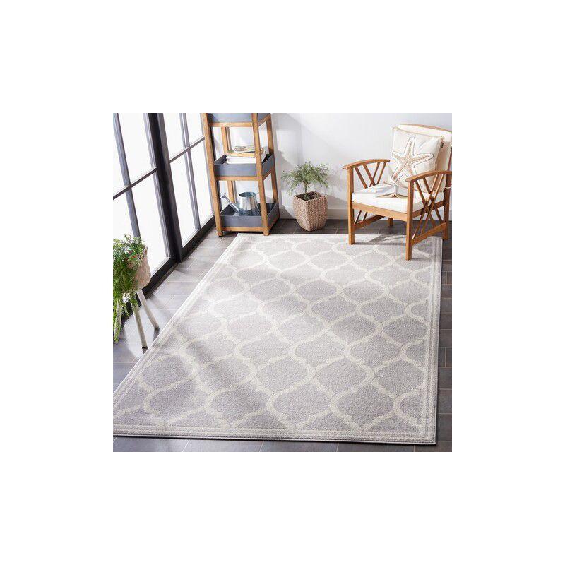 Amherst AMT415 Power Loomed Indoor Area Rug - Light Grey/Ivory - 5'3"x8' - Safavieh