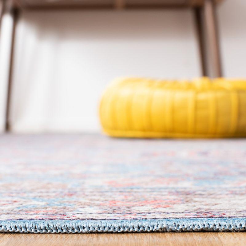 Serapi SEP584 Power Loomed Machine Washable Area Rug - Rust/Blue - 4'x6' - Safavieh.