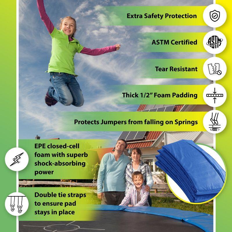 Upper Bounce Trampoline Super Spring Cover - Safety Pad, Fits 12 FT Round Trampoline Frame - Blue