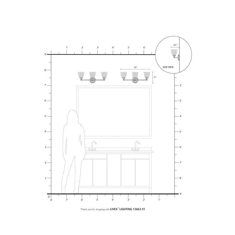 Livex Lighting Somerville 3 - Light Vanity in  Brushed Nickel