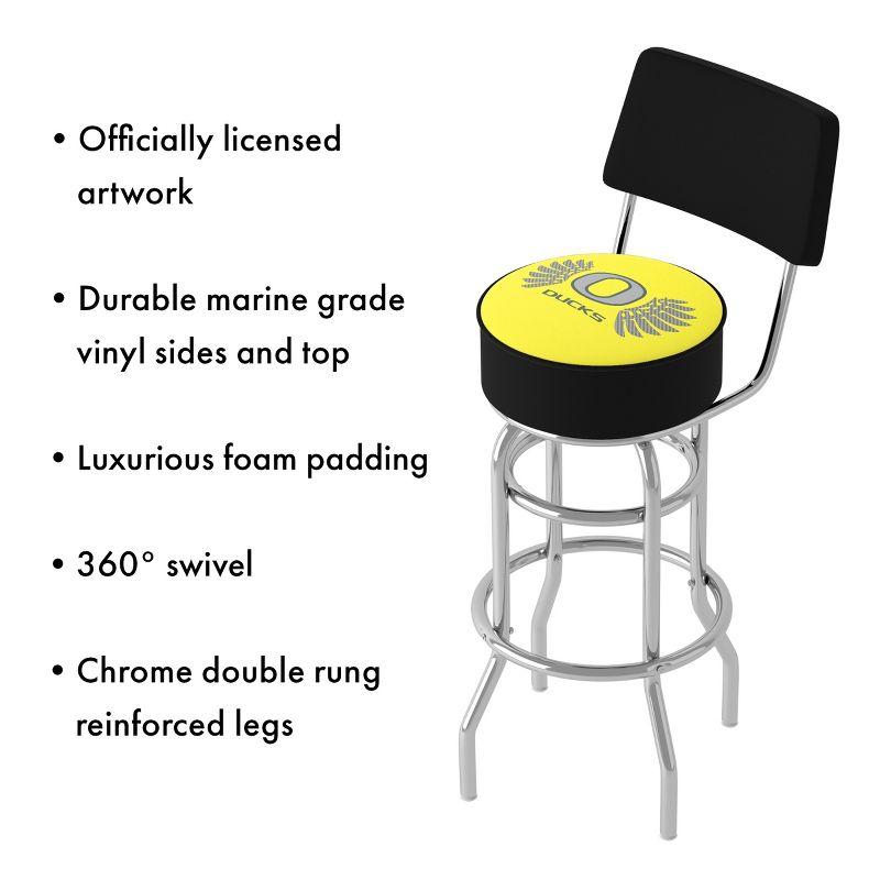 University Of Oregon Swivel Upholstered 31'' Counter Stool with Metal Frame