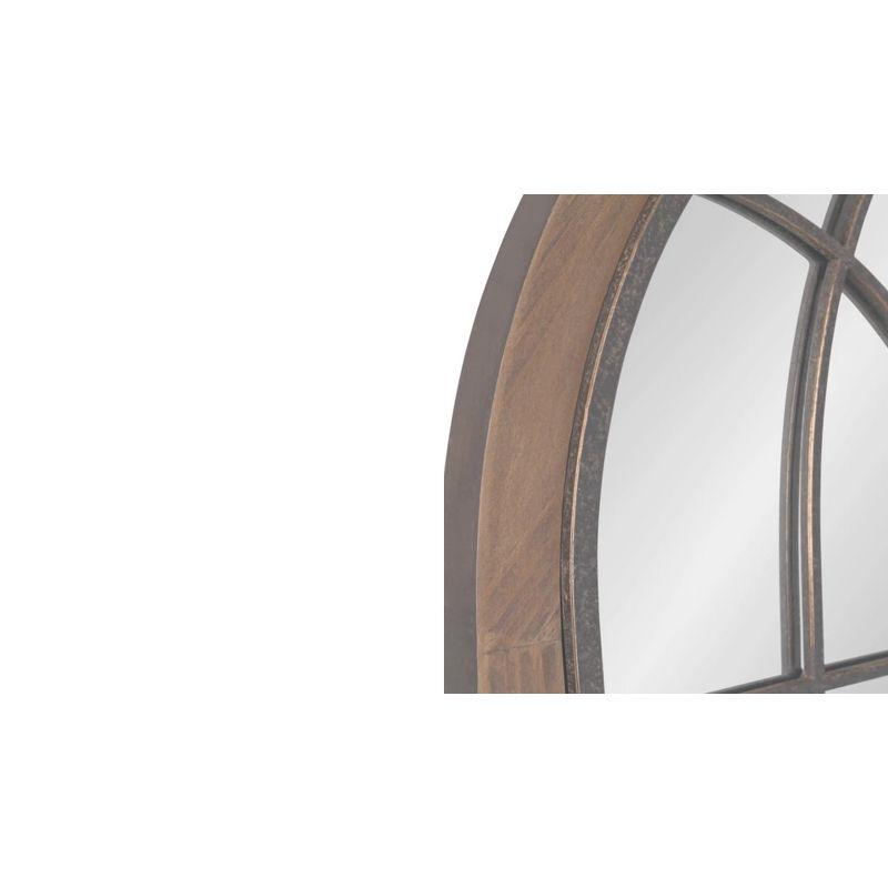 22" x 28" Nola Arch Wall Mirror Brown - Kate & Laurel All Things Decor: Modern Style, Wood Frame, Wall Mounted