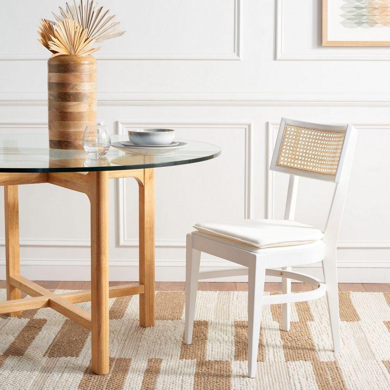 Galway Cane Dining Chair - DCH1007 - White/Natural - Safavieh