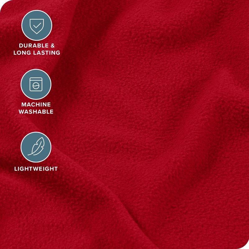 King Red Polar Fleece Sheet Set by Bare Home