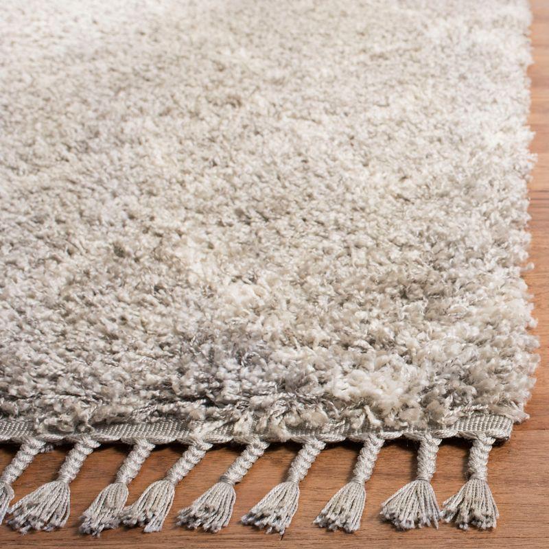 Pro Lux Shag PLX434 Power Loomed Indoor Area Rug - 5'x8' - Grey/Cream - Safavieh