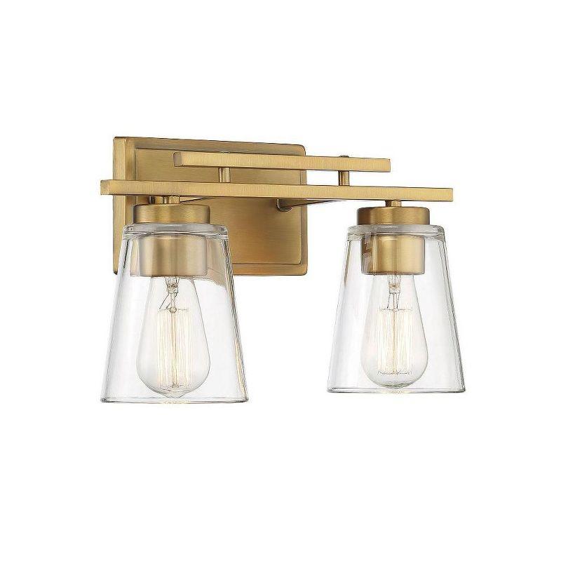 Savoy House Calhoun 2 - Light Vanity in  Warm Brass