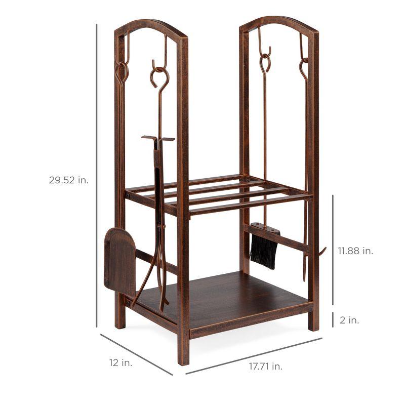 Abhik 17'' W Metal Log Rack