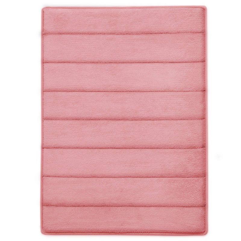 Microdry 17"x24" MICRODRY Ultra Absorbent CoreTex Quilted Memory Foam Bath Rug/Runner : Microfiber, Machine Washable, Non-Slip Backing