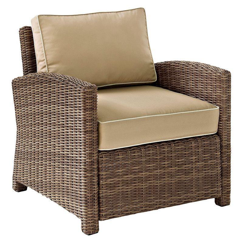 Bradenton Sand Wicker Outdoor Armchair with Cushion