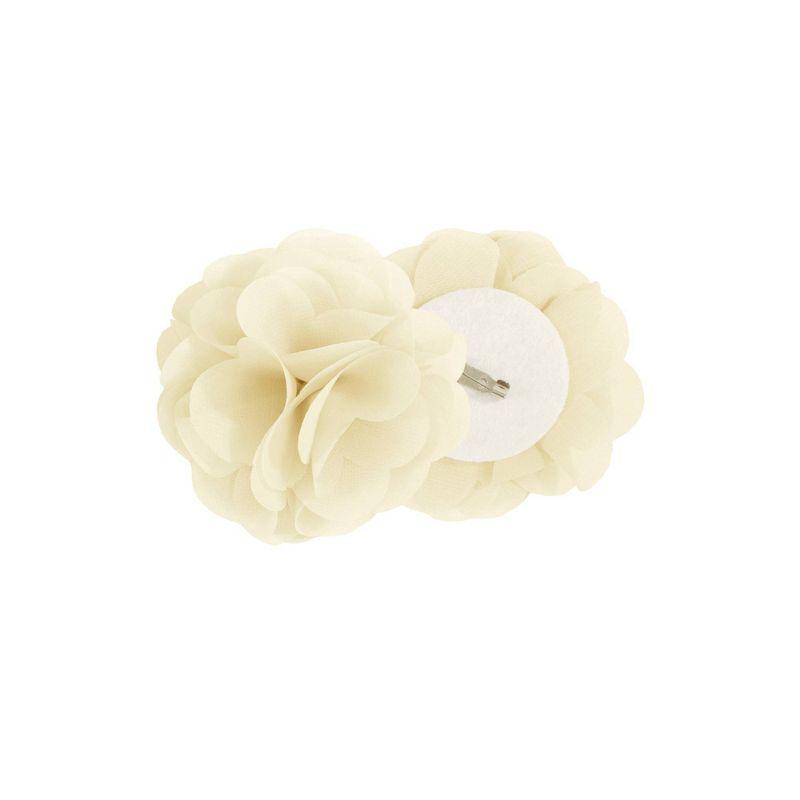 Madison Park Rosette Floral Embellished Cuff Tab Top Solid Curtain Panel