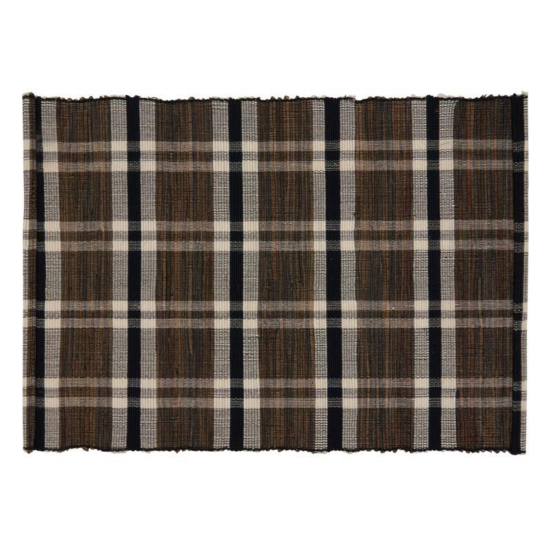 Saro Lifestyle Plaid Woven Water Hyacinth Placemat (Set of 4)