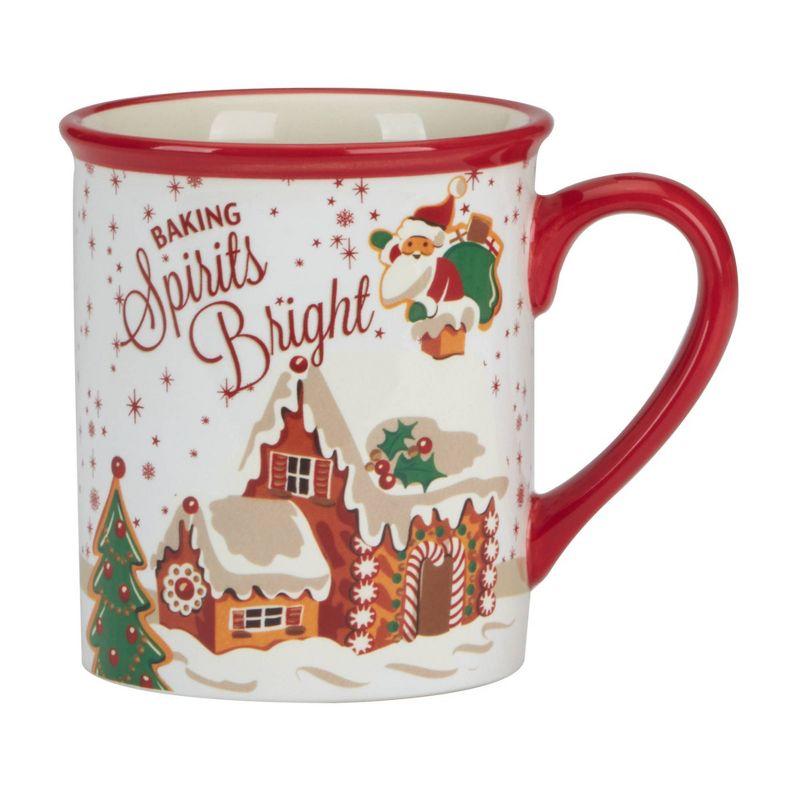 Santa's Retro Christmas Set if 4 Mugs 18 oz