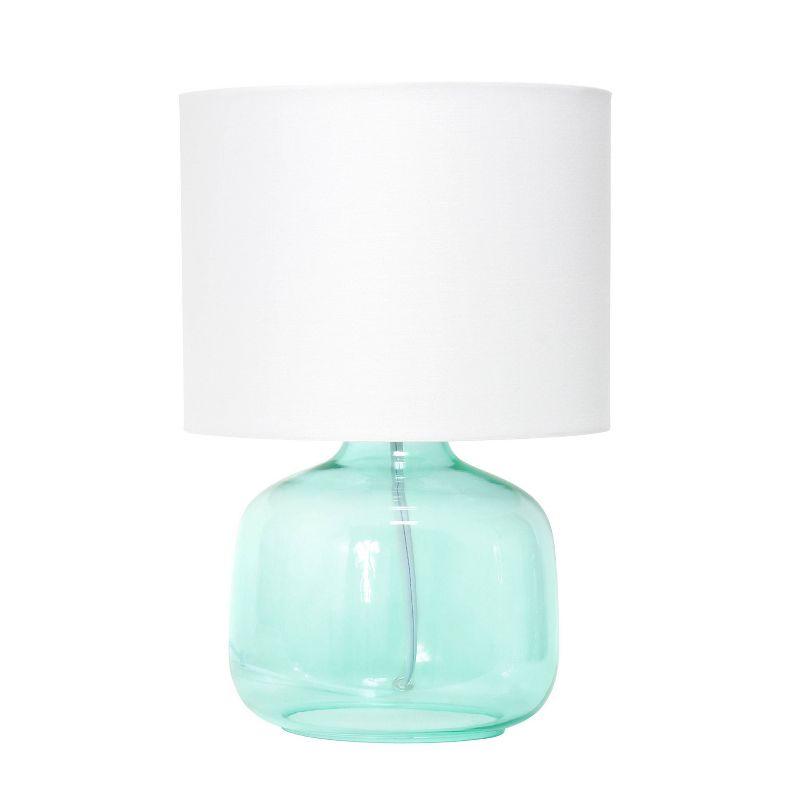 Glass Table Lamp with Fabric Shade - Simple Designs