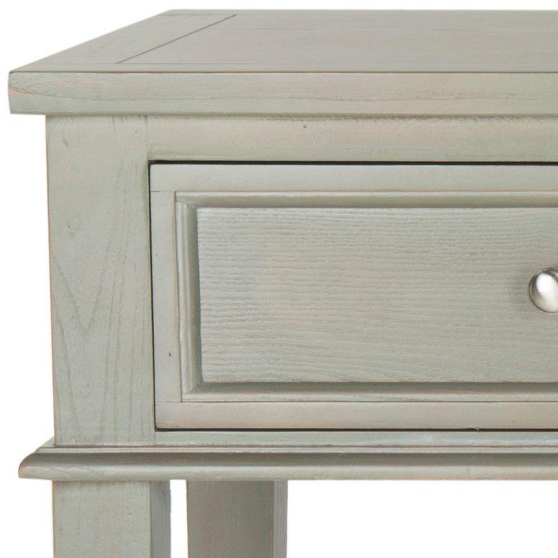 Ash Grey Transitional Rectangular Console Table with Storage