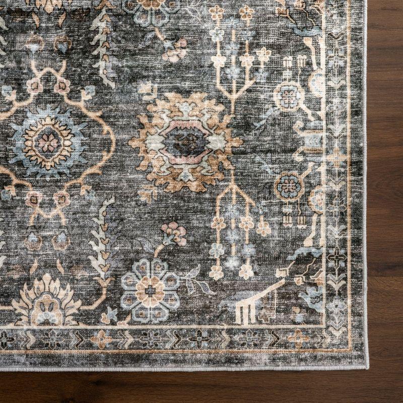 Nuloom Benica Multi Medallion Machine Washable Indoor Area Rug, 8' x 10', Greys
