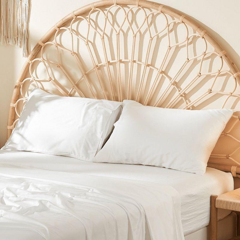 DOZ Long Staple Cotton Pillowcase Set, Soft Sateen Weave, Smooth, Breathable, Cooling, Envelope Closure Forest King