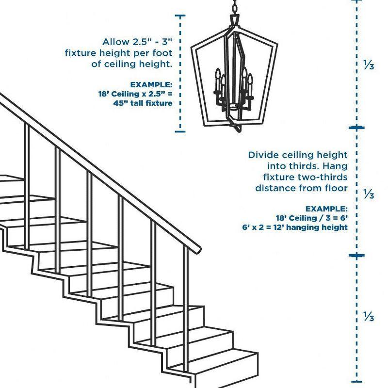 Progress Lighting Tosca 6 - Light Chandelier in  Matte Black