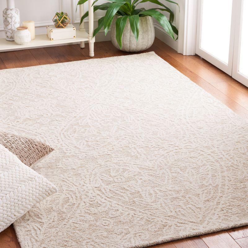 Charlton Home® Bathelda Hand Tufted 80% Wool, 20% Cotton With Cotton Backing Floral Rug