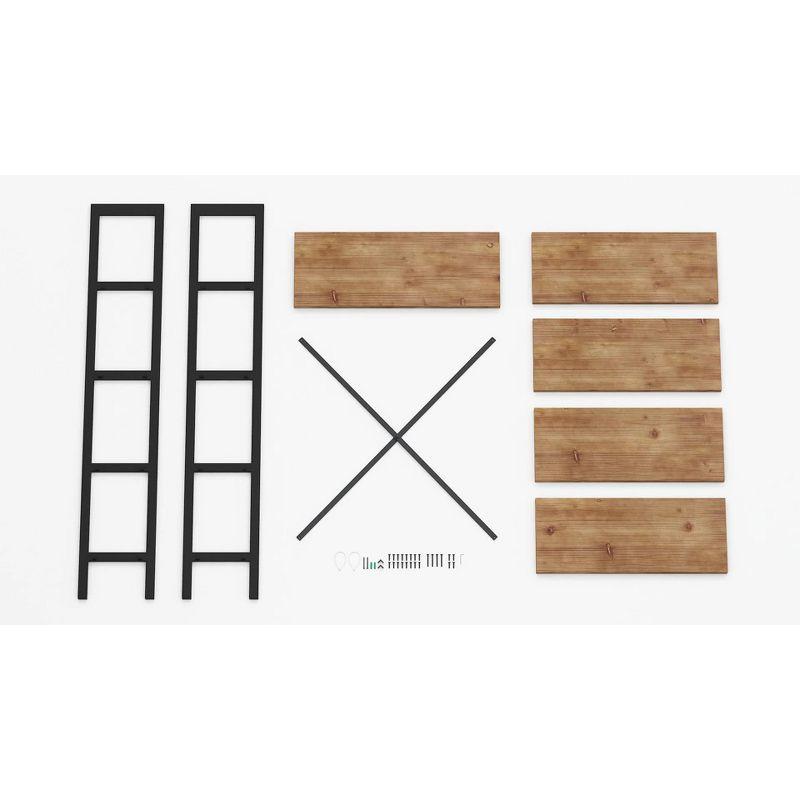 Christopher Knight Home Perth 68.5" 5-Shelf Industrial Bookcase Antique: Metal & Wood, 250lbs Capacity