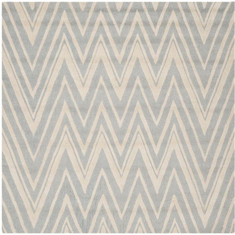 Cambridge CAM711 Tufted Indoor Area Rug - Grey/Ivory - 8'x8' - Safavieh