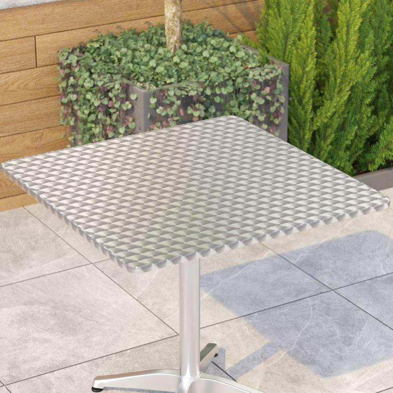 Emma and Oliver 31.5" Square Aluminum Indoor-Outdoor Table