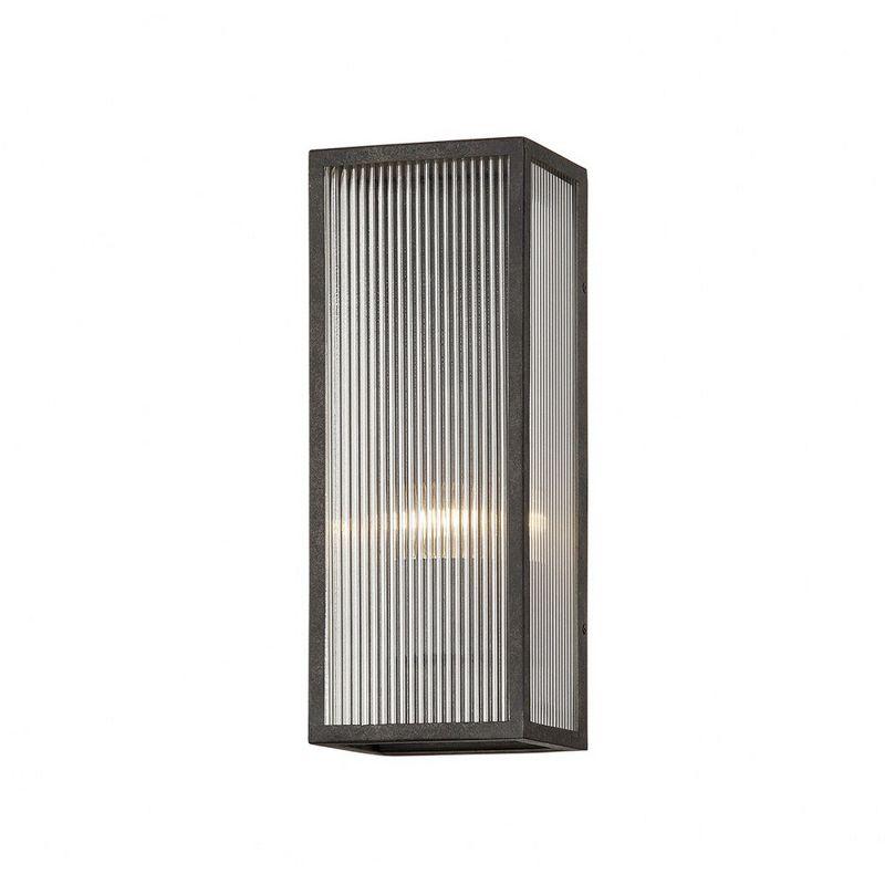 Troy Lighting Tisoni 1 - Light Wall Light in  French Iron Clear Ribbed Shade