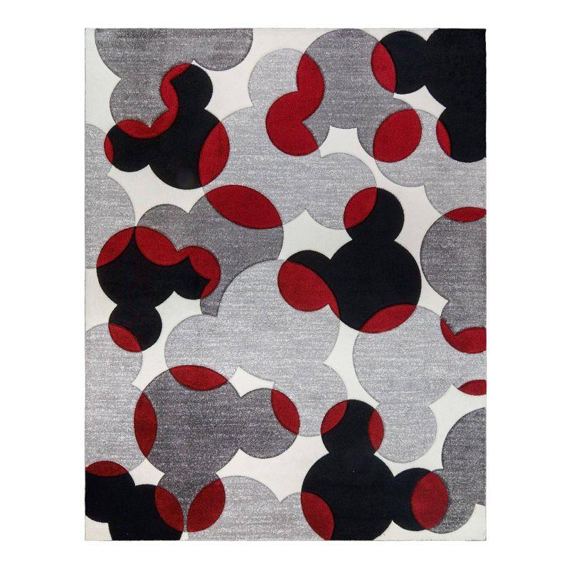 Licensed Disney Mickey Mouse Bravo White/Red/Black Area Rug