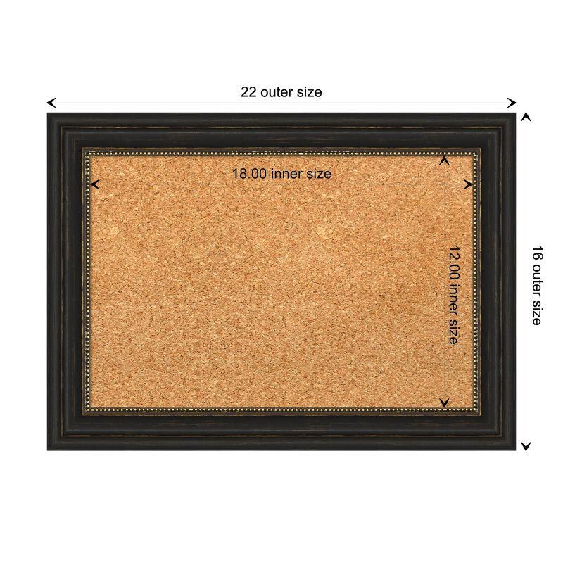 Natural Cork Board with Bronze Beaded Frame, 25" x 19"