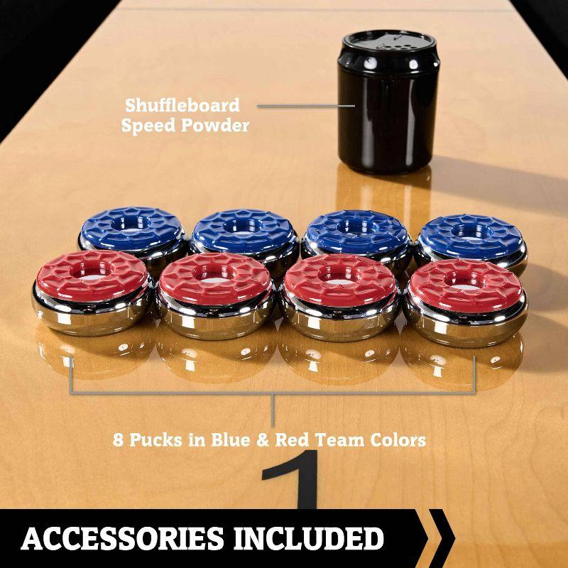 Hall of Games 9ft Kinwood Shuffleboard Table with 8-Puck Set