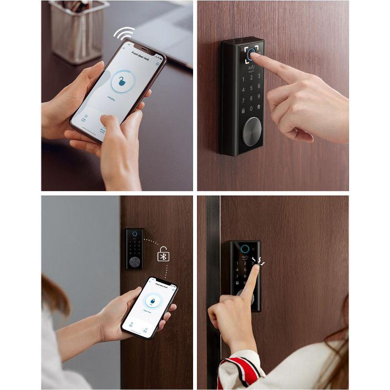 eufy Security Smart Lock Wi-Fi Replacement Deadbolt with App/Keypad/Biometric Access - Black