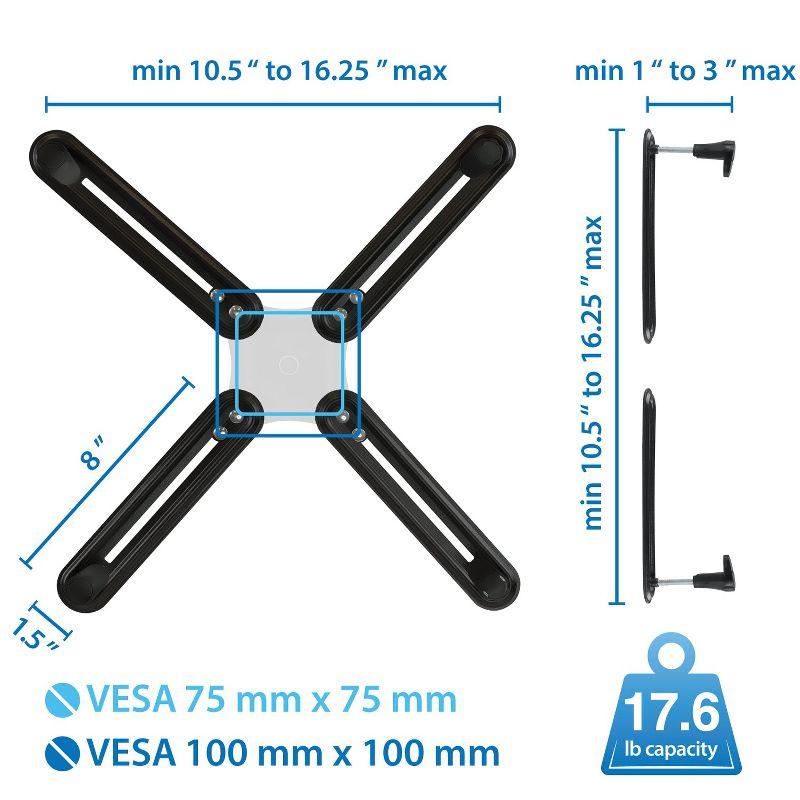 Mount-It! VESA Mount Adapter Mounting Kit for Non-VESA HP ACER Samsung DELL Asus Monitors 13" to 27"