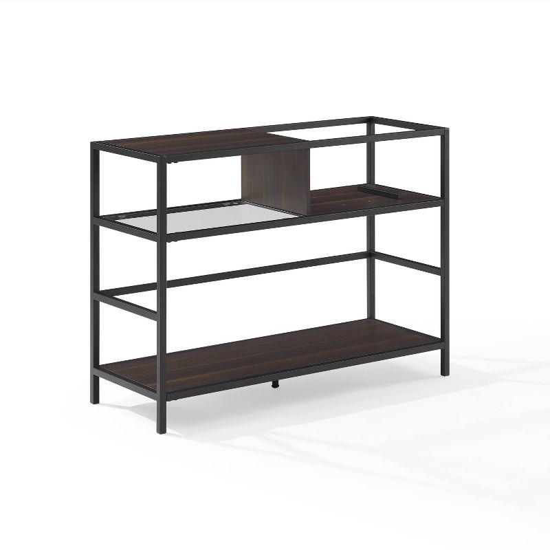 Provo Record Storage Console: Crosley Media Stand with Turntable Shelf, Vinyl Album Holder