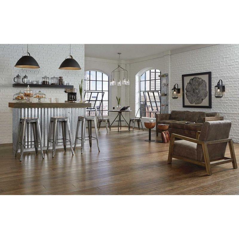 Progress Lighting, Tre Collection, 1-Light Pendant, Graphite, White Dome, Vintage Silver Shade
