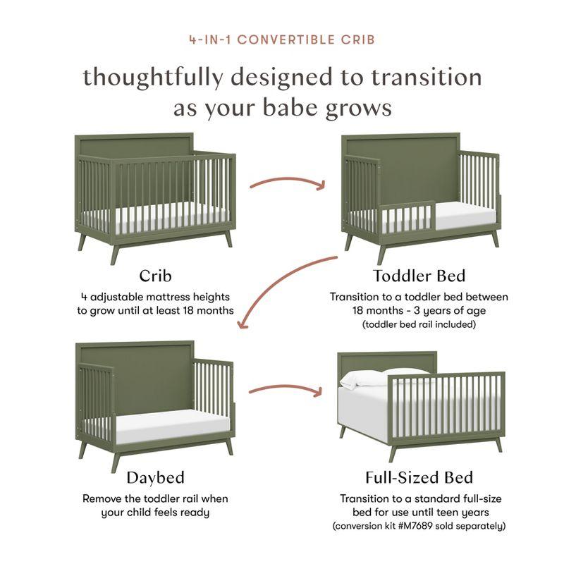 Palma 4-in-1 Convertible Crib with Toddler Bed Conversion Kit