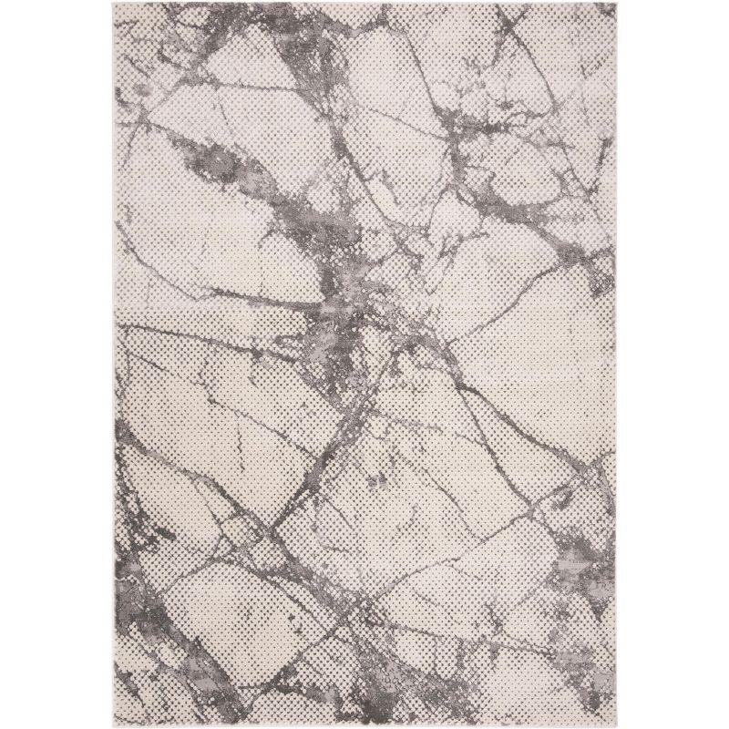 Lurex LUR187 Power Loomed Area Rug - Ivory/Grey - 5'3"x7'6" - Safavieh