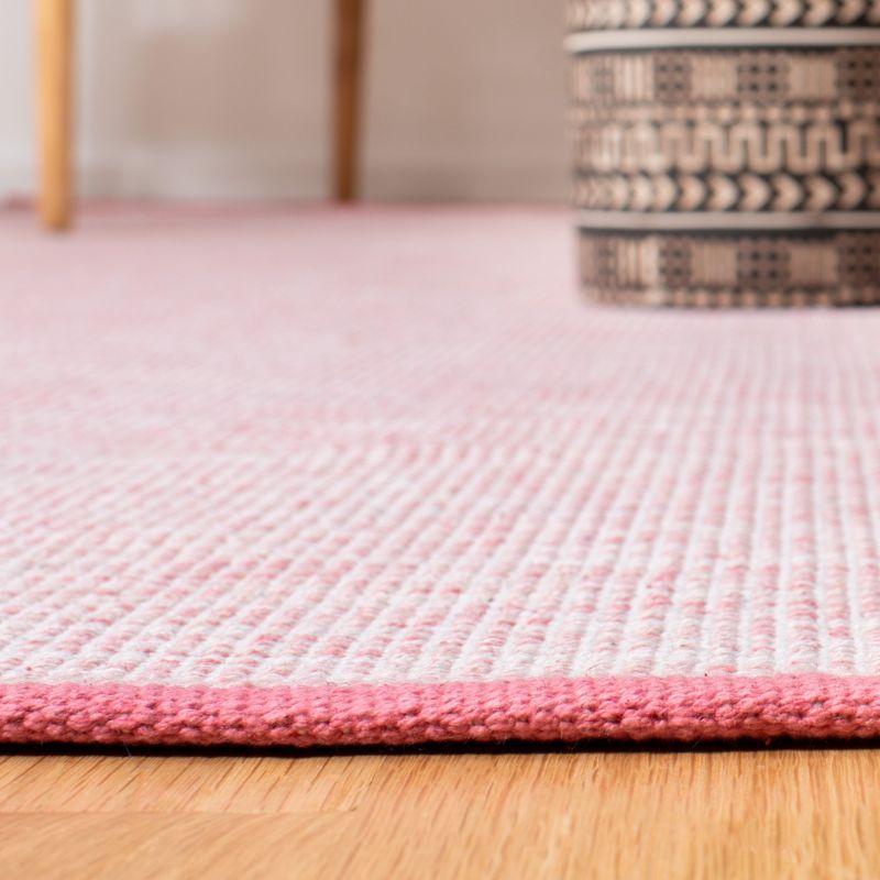 Montauk Pink Handwoven Cotton 8' x 10' Area Rug