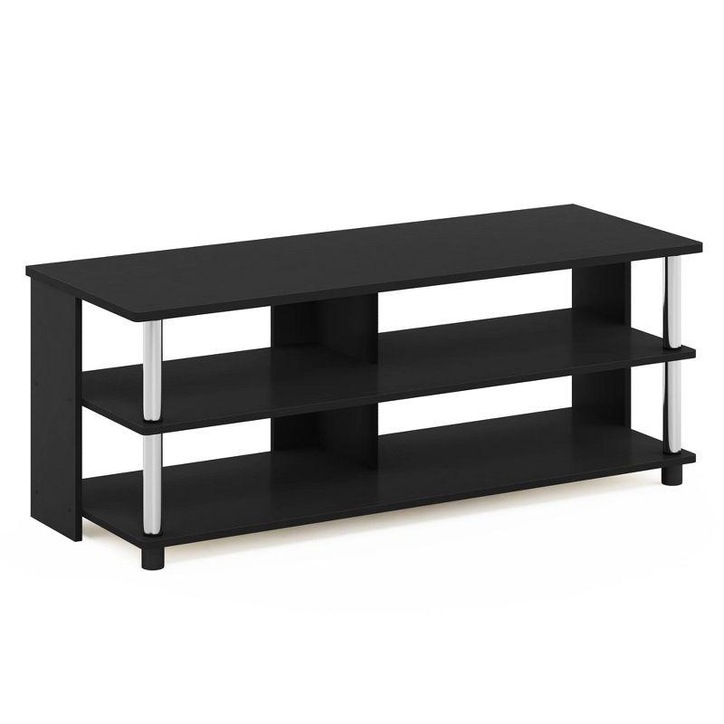 Furinno 3-Tier TV Stand for TVs up to 48" TV Console Table Entertainment Center w/Open Storage Shelves,Americano