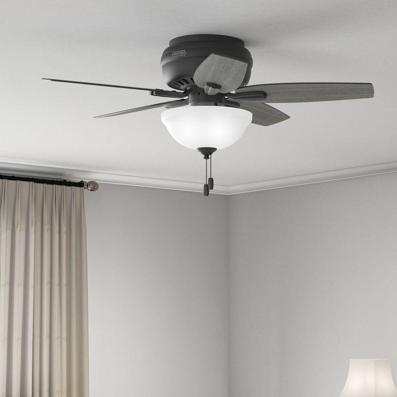 42" Newsome 5 - Blade Flush Mount Ceiling Fan with Pull Chain and Light Kit Included