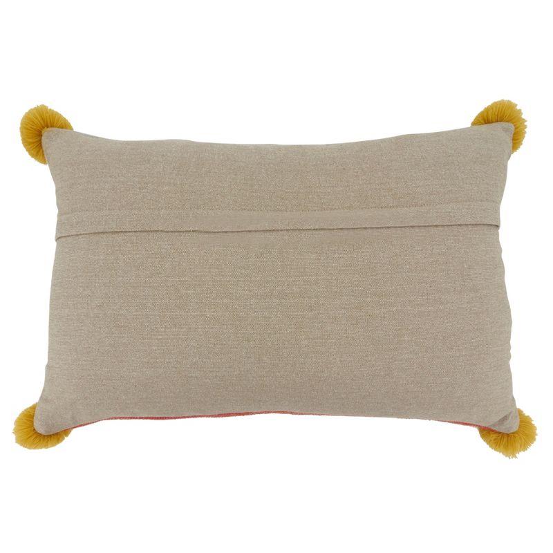 Saro Delphine Collection Embroidered Cotton Throw Pillow