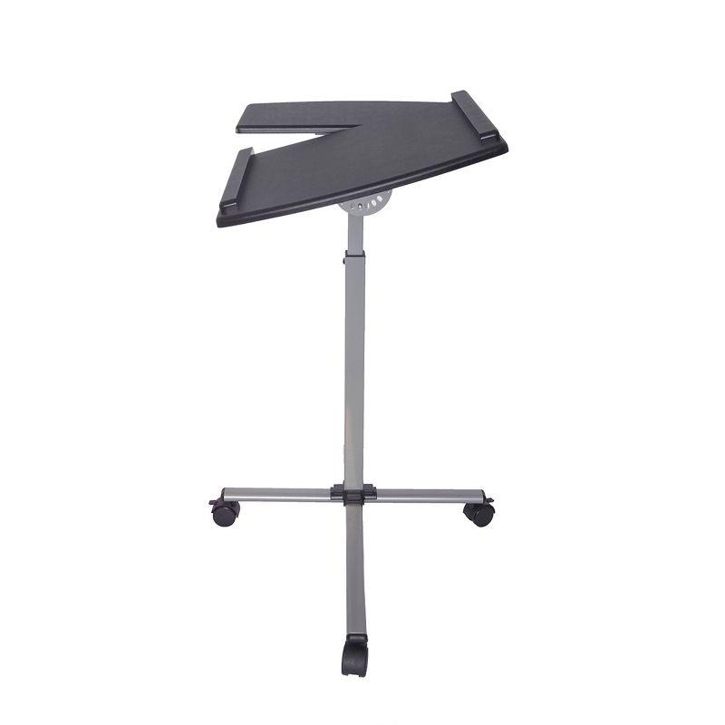 Mobile Laptop Cart Steel Graphite Black - Techni Mobili: Adjustable, Rolling Workstation with Locking Wheels